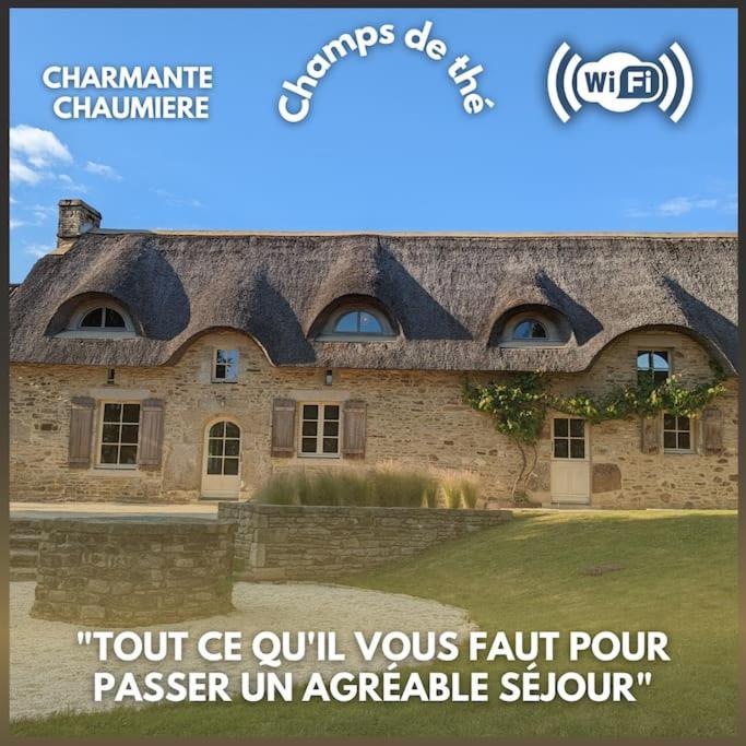 Maison Typique Bretonne Avec Toit De Chaume Camors Екстер'єр фото